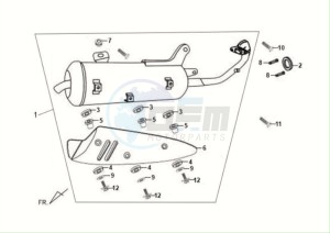 FIDDLE II 125S drawing EXHAUST