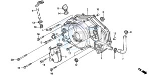 NSR125R drawing RIGHT CRANKCASE COVER