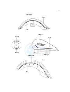 VN 1500 D[VULCAN 1500 CLASSIC] (D1-D2) [VULCAN 1500 CLASSIC] drawing DECALS-- RED_EBONY- --- VN1500-D1- -