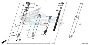 SH300E SH300E UK - (E) drawing FRONT FORK