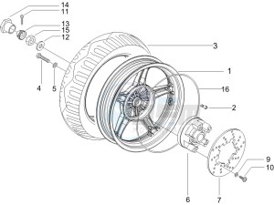 Runner 50 SP drawing Rear Wheel