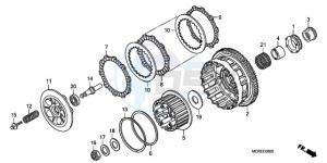 CBF600N9 France - (F / CMF) drawing CLUTCH