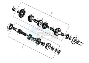 DXR QUAD - 250 cc drawing TRANSMISSION