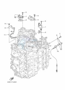 F250DETU drawing CYLINDER-AND-CRANKCASE-3