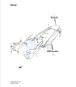 GSF650/S drawing FRAME COVER (WITHOUT COWLING)