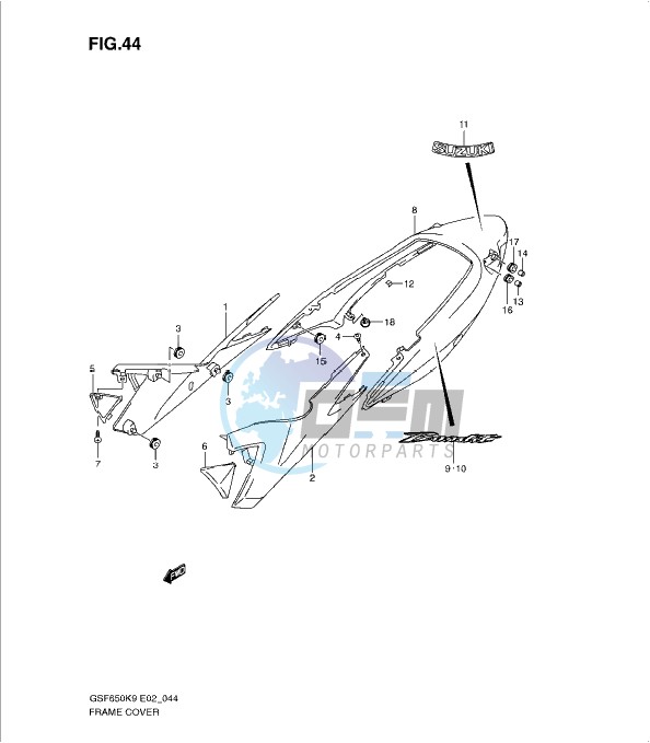 FRAME COVER (WITHOUT COWLING)