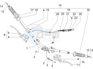 Runner 125 VX 4t SC e3 (UK) UK drawing Handlebars - Master cilinder