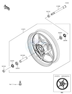 NINJA 650 EX650KJF XX (EU ME A(FRICA) drawing Front Hub