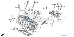 VT750CA9 Korea - (KO / ST) drawing REAR CYLINDER HEAD