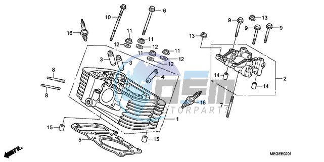 REAR CYLINDER HEAD