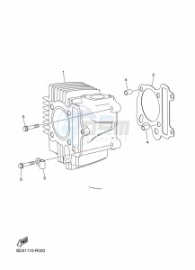 YFM90R (BD3J) drawing CYLINDER