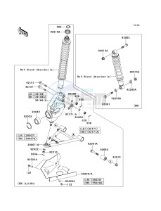 KVF 360 A [PRAIRIE 360 4X4] (A6F-A9F) A8F drawing SUSPENSION