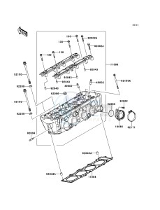 Z750R ZR750NCF UF (UK FA) XX (EU ME A(FRICA) drawing Cylinder Head