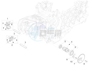 Liberty 125 iGet 4T 3V ie ABS (APAC) drawing Rocking levers support unit