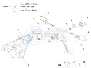 RSV4 1000 RACING FACTORY E4 ABS (NAFTA) drawing Rear lights