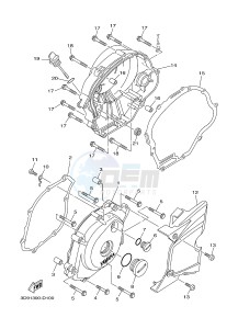 YBR125ED (51D3) drawing CRANKCASE COVER 1