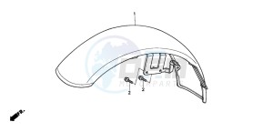 VT600C 400 drawing FRONT FENDER