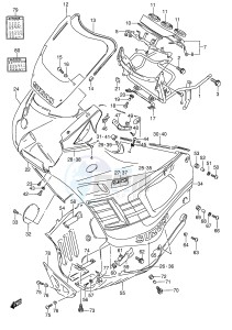 GSX600F (E2) Katana drawing COWLING (MODEL M 0JW)