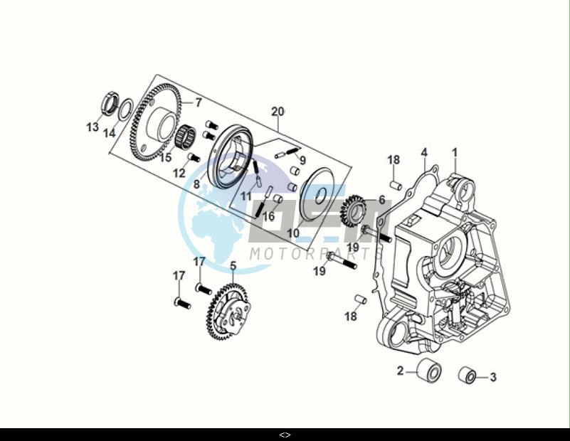 R CRANK CASE-OIL PUMP ASSY