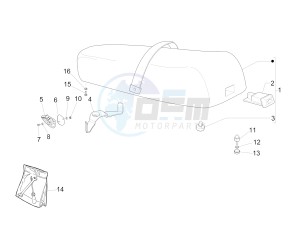 PX 150 (EMEA, APAC, LATAM) (Jp, Mx) drawing Saddle/seats