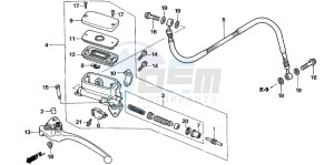 VFR800 drawing CLUTCH MASTER CYLINDER