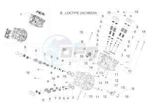 CAPONORD 1200 RALLY E3 ABS (NAFTA) drawing Cylinder head - valves