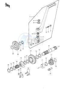 KDX 175 A [KDX175] (A1) [KDX175] drawing KICKSTARTER MECHANISM -- 80 A1- -