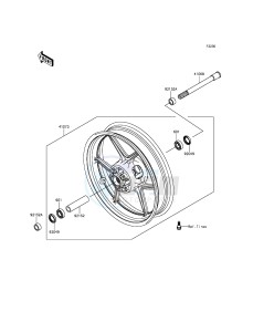 Z800 ABS ZR800DGF UF (UK FA) XX (EU ME A(FRICA) drawing Front Hub