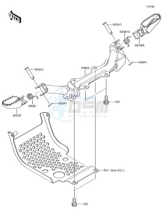 KLX110 KLX110CJF EU drawing Footrests