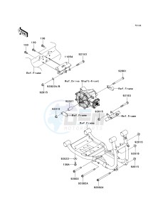 KAF 950 F [MULE 4010 DIESEL 4X4] (F9F-FAF) F9F drawing ENGINE MOUNT