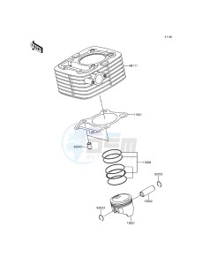 KLX125 KLX125CDS XX (EU ME A(FRICA) drawing Cylinder/Piston(s)