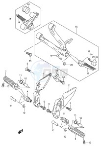 SV650 (E2) drawing FOOTREST (MODEL K3)