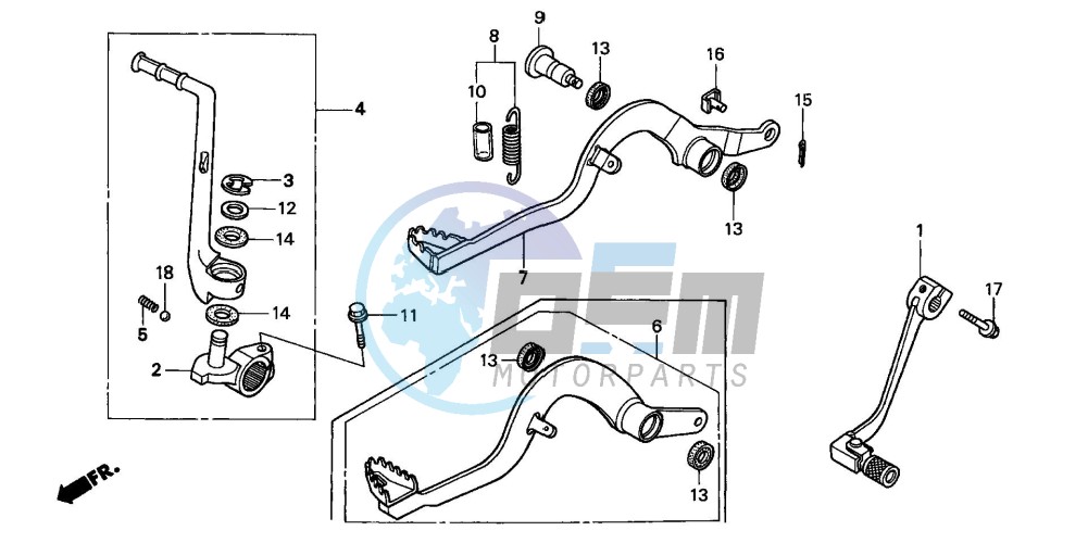 PEDAL/KICK STARTER ARM