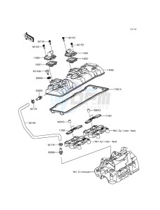 NINJA_ZX-6R ZX636EEF FR GB XX (EU ME A(FRICA) drawing Cylinder Head Cover