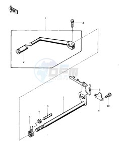 KZ 400 D (D3-D4) drawing GEAR CHANGE MECHANISM -- 76 -77 KZ400 - D3_D4- -