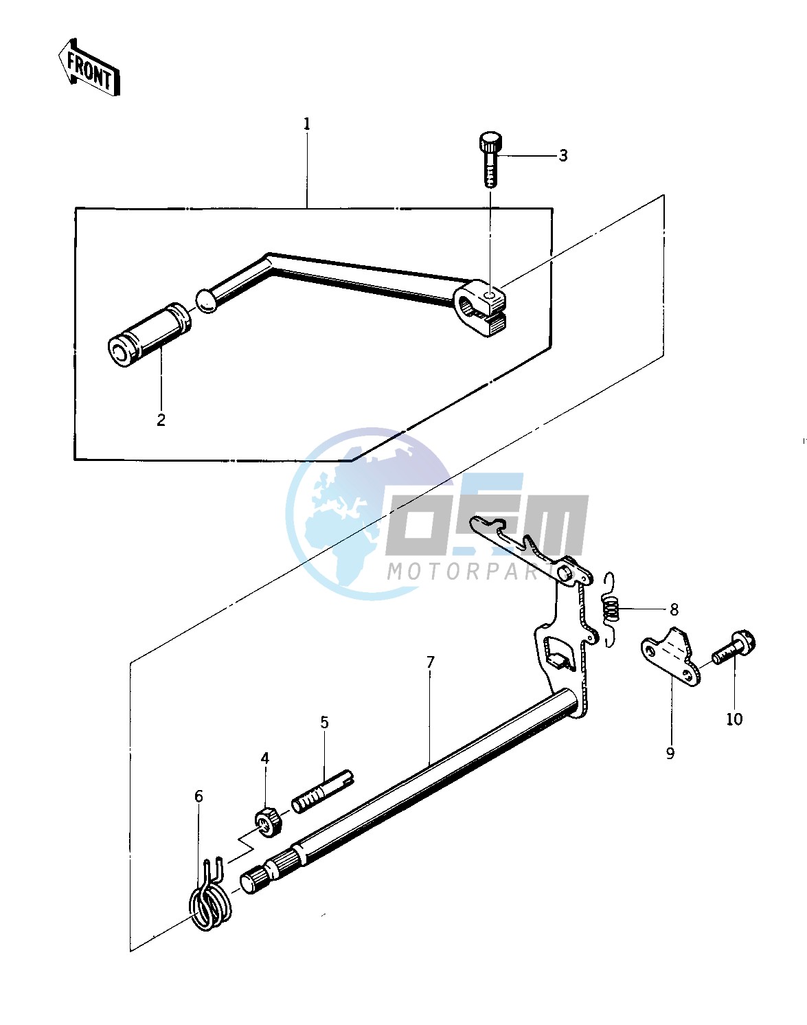 GEAR CHANGE MECHANISM -- 76 -77 KZ400 - D3_D4- -