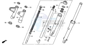 CM125C drawing FRONT FORK