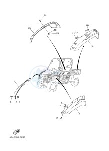 YXR700F YXR7FSPD RHINO 700 SPORTS EDITION (1RBM 1RBN 1RBP) drawing FENDER