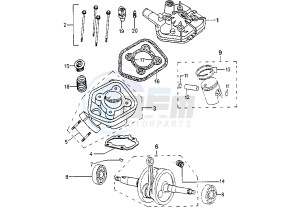 SPEEDFIGHT AQUA - 50 cc drawing CYLINDER HEAD