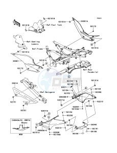 NINJA 250R EX250KBFA GB XX (EU ME A(FRICA) drawing Side Covers/Chain Cover