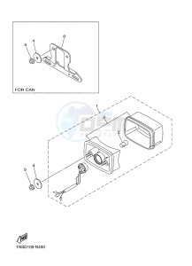 YFM350A YFM350TE GRIZZLY 350 2WD (B142 B143 B144) drawing TAILLIGHT