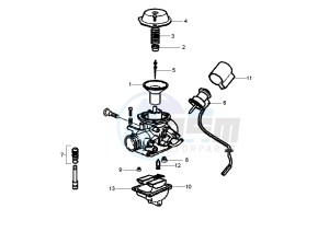 Fly 150 drawing Carburetor