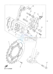 YZ125 (1SRM 1SRN 1SRP 1SRR 1SRR) drawing FRONT BRAKE CALIPER