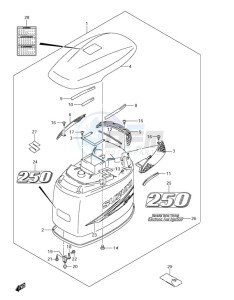 DF 250 drawing Engine Cover (2010 & Newer)