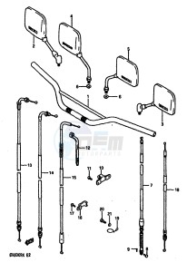 DR600R (E2) drawing HANDLEBAR-CABLE