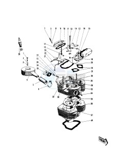 W1 W2 TT SS [COMMANDER) (TT-SS ) 650 [COMMANDER) drawing CYLINDER HEAD_CYLINDER -- W1_W1SS- -