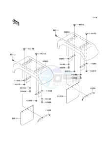 KAF 620 J [MULE 3010 TRANS 4X4] (J1) J1 drawing REAR FENDER-- S- -