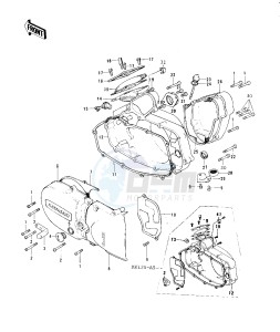 KE 125 A [KE125] (A3-A6) [KE125] drawing ENGINE COVERS -- 76-79- -