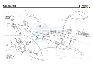 RS2-125-NACKED-PRO-GREY drawing HANDLEBAR - CONTROLS