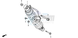 NTV650 drawing REAR CUSHION